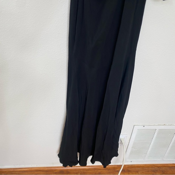 Zara Women's Black Mock Neck Long Sleeve Side Cutout Long Dress Size Medium LBD - Picture 9 of 16